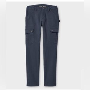 DULUTH CURVE SETTER WAISTBAND DULUTH FLEX FIRE HOSE SLIM LEG CARGO PANTS NAVY 6